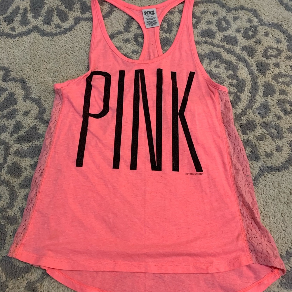 Hot pink Pink razor back loose tank
